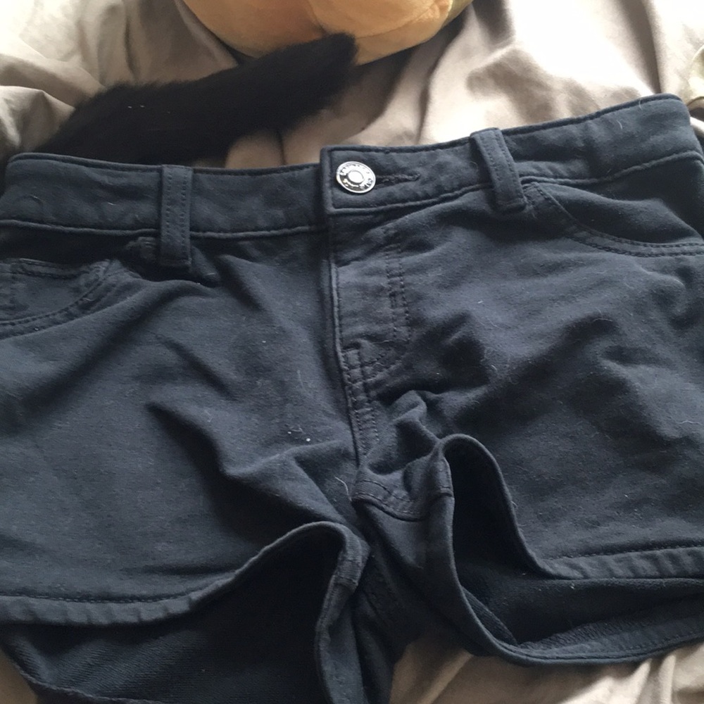 Black Jean shorts
